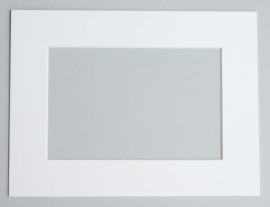 8x6 / 6x8 White Photo Mount To Fit 10x8 / 8x10 Frame