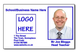 Staff Photo ID Card (Ideal for Schools or Businesses) - Basic Blue